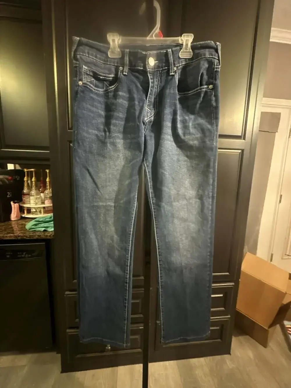 True Religion Ricky Relaxed Straight Jeans Size 32 #1070